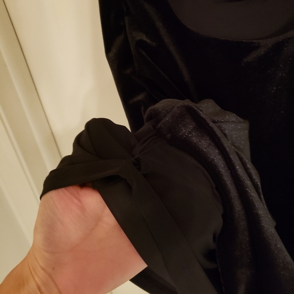 GUESS Black Velvet Mini Dress - Picture 6 of 8